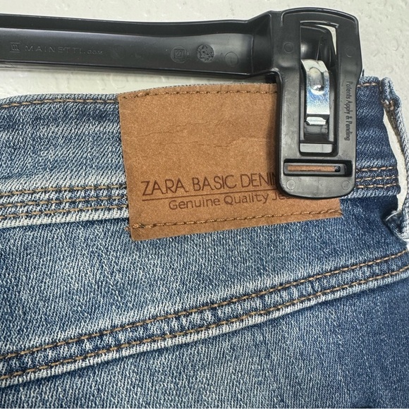 Zara Basic z1975 size 2 distressed denim skinny ripped casual Blue Jeans - Picture 7 of 8